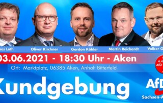 Wahlkampf-Kundgebung in Aken