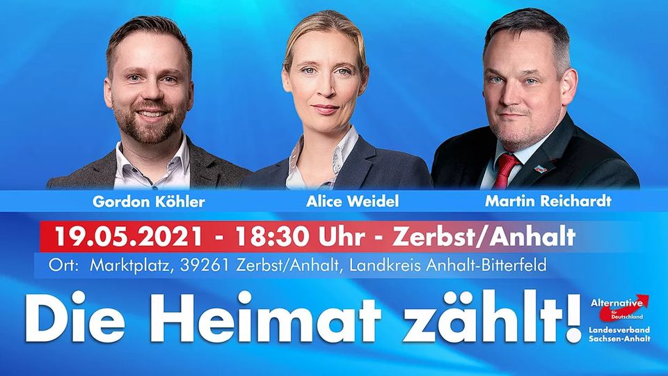 Alice Weidel in Zerbst.