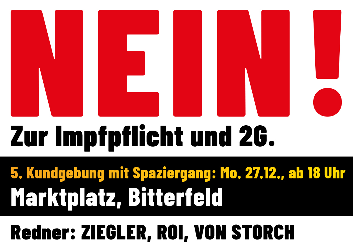 NEIN ZUR IMPFPFLICHT UND 2G! - HÄNDE WEG VON UNSEREN KINDERN!