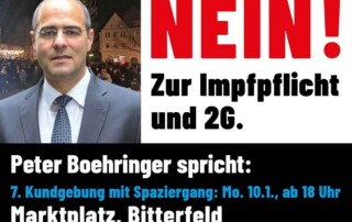 "NEIN zu Impfpflicht und 2G - Stoppt die Spaltung der Gesellschaft!"