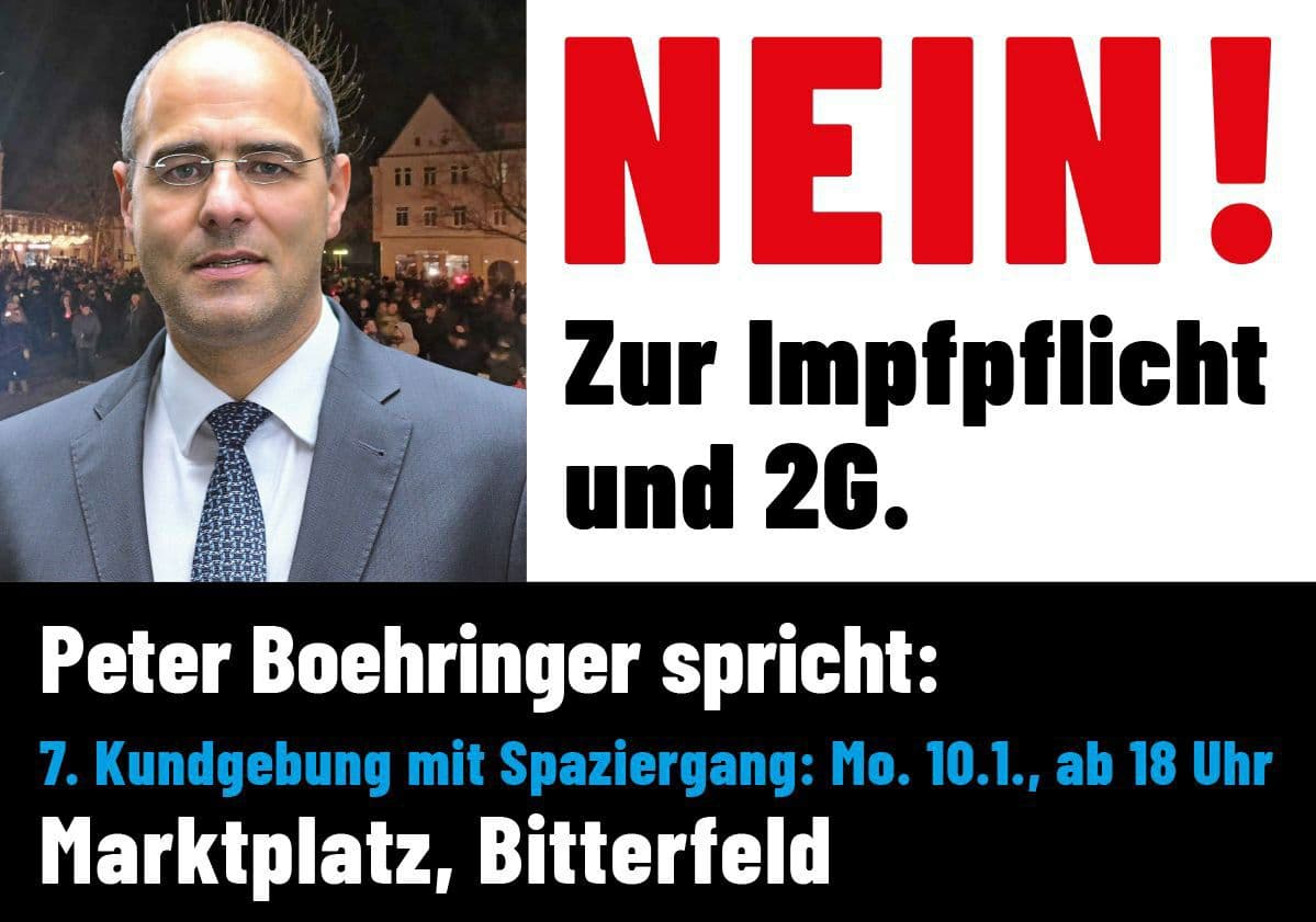 "NEIN zu Impfpflicht und 2G - Stoppt die Spaltung der Gesellschaft!"