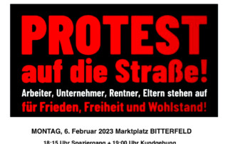 Protestdemo Bitterfeld