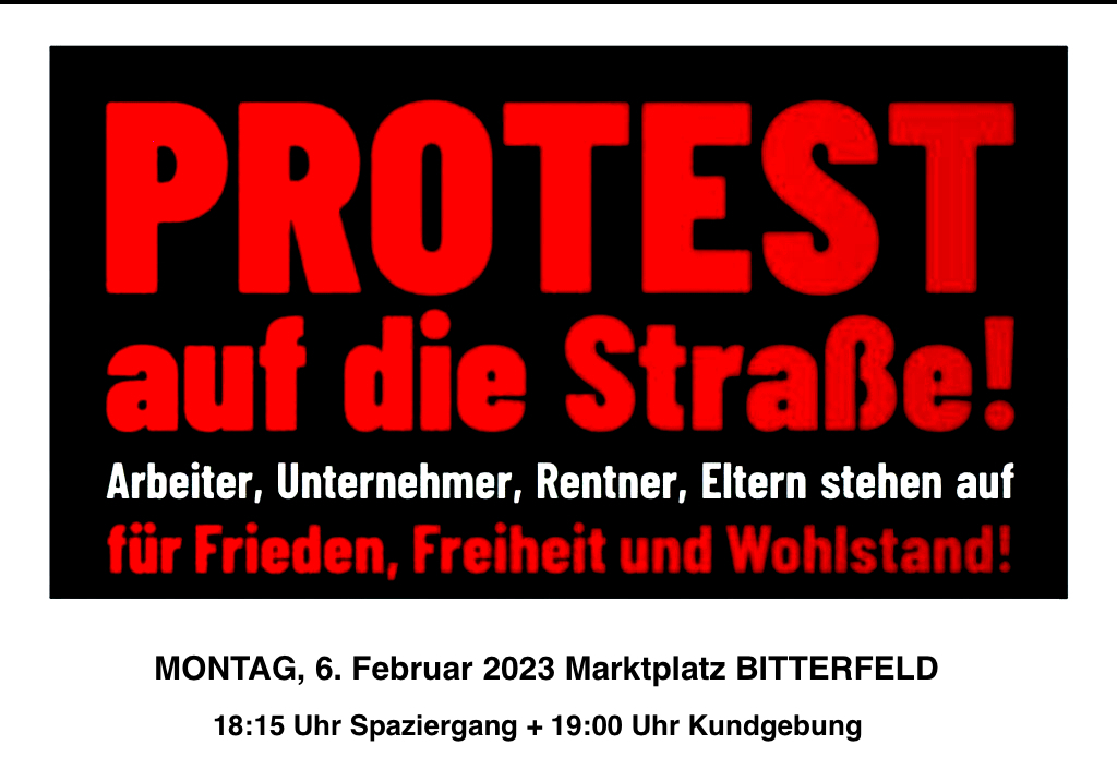 Protestdemo Bitterfeld