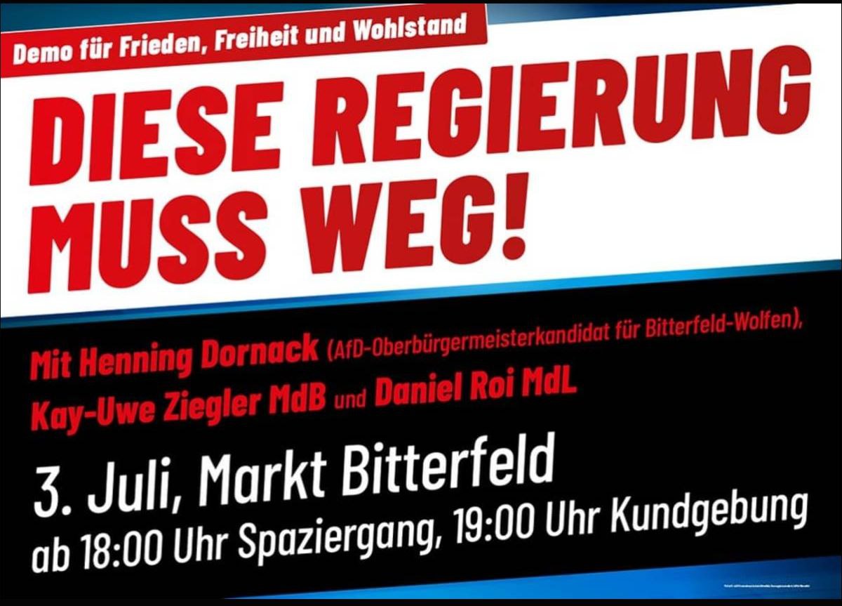 Demo + Kundgebung in Bitterfeld