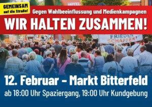 Demo 16.22.2024 Bitterfeld Marktplatz