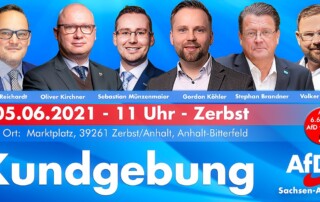 Wahlkampf-Abschluß mit Brandner, Reichardt und Münzenmaier in Zerbst