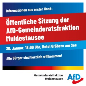 Information der AfD-Fraktion Muldestausee